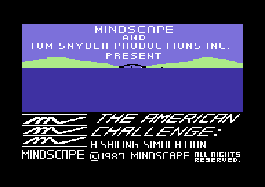 The American Challenge: A Sailing Simulation screenshot 2 for Commodore 64